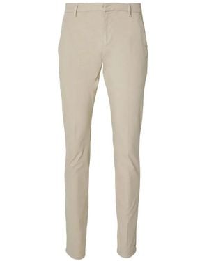 Dondup Pantalones Slim Gaubert Con Cinco Bolsillos - Neutro