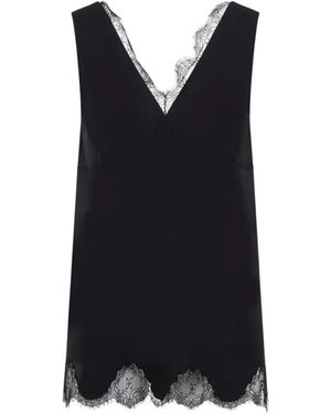 Carven Lace-Trim Blouse - Black