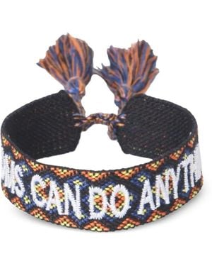 ELLA K "Moms Can Do Anything" Woven Bracelet - Blue