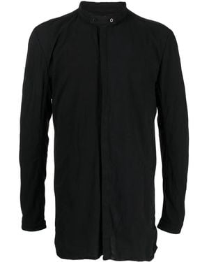 Boris Bidjan Saberi Stand-Up-Collar Cotton Shirt - Black