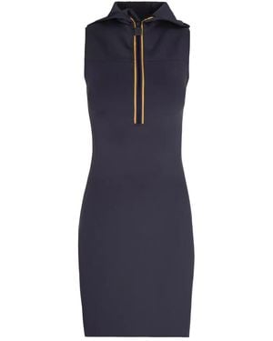 K-Way Zip-Neck Mini Dress - Blue