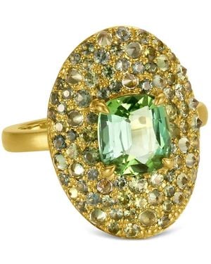 LEIGH MAXWELL Anillo Con Turmalina Verde Y Zafiro - Metálico