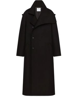 Courreges Double-Breasted Trench Coat - Black