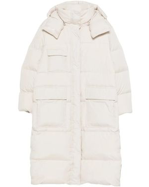 Marc O' Polo Flap-Pocket Zip-Up Oversized Coat - White