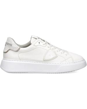 Philippe Model Temple Low Leather Trainers - White
