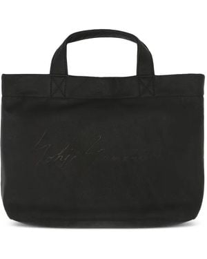 discord Yohji Yamamoto Leather Tote Bag - Black