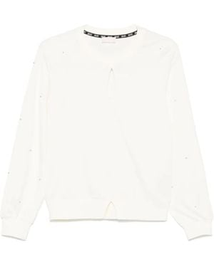 Liu Jo Logo-Embroidered Sweatshirt - White