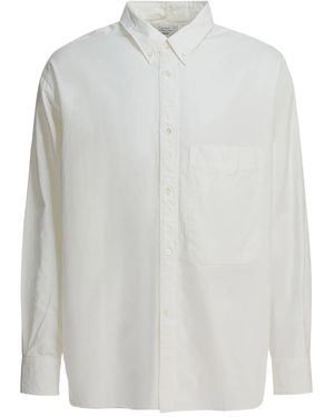 Beams Plus Lisa Button-Up Chest-Pocket Shirt - White