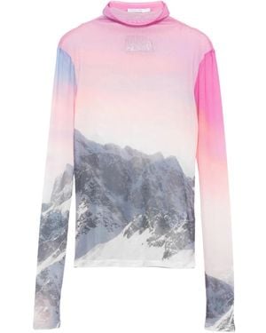 Patrizia Pepe マウンテンモチーフ スウェットシャツ - ピンク