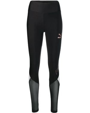 PUMA Xtg Sheer Panel Leggings - Black