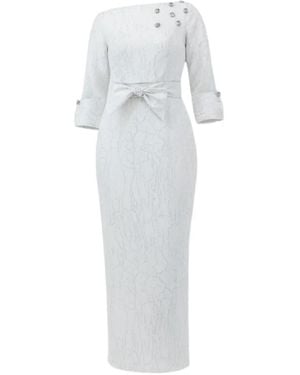 Baruni Sedum Embellished Maxi Dress - White