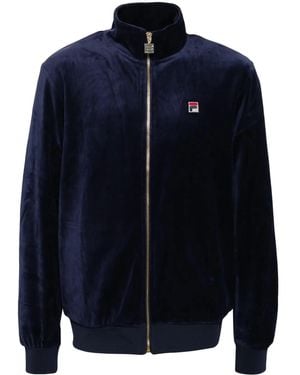 Fila ベロア トラックジャケット - ブルー