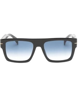 David Beckham Rectangle-Frame Sunglasses - Blue