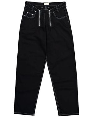 GmbH Cyrus Double-Zip Wide-Leg Jeans - White