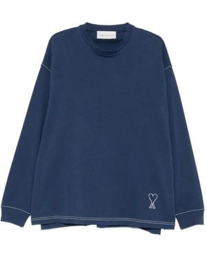 Ami Paris Sweater Met Lange Mouwen - Blauw