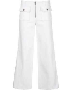 Cinq À Sept Azure Cropped Wide-leg Trousers - White
