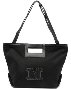 Max Mara Logo-Applique Shoulder Bag - Black