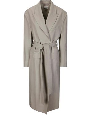 P.A.R.O.S.H. Belted Blazer Coat - Grey