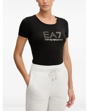 EA7 T-Shirt Met Logo - Zwart