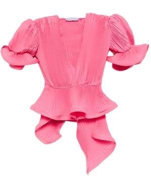 ROWEN ROSE Pleated Puffy Blouse - Pink