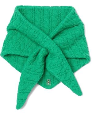 Sandro Cable-Knit Bandana - Green