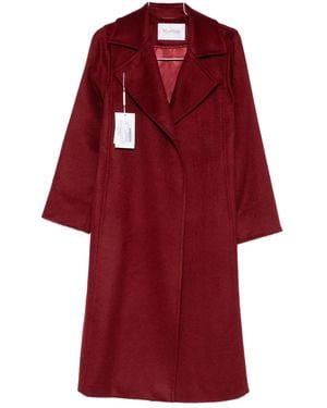 Max Mara Notched-Lapel Coat - Red