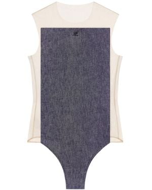 Courreges Illusion Denim Bodysuit - Grey