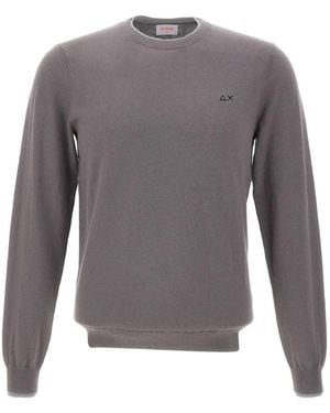 Sun 68 Crew-Neck Long-Sleeve Sweater - Grey