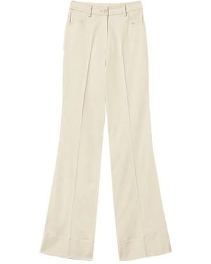 Twinset Wide Leg Bull Denim Pants - White