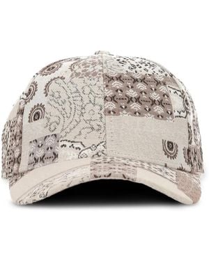 Les Deux Patchwork Paisley-Patterned Baseball Cap - Grey