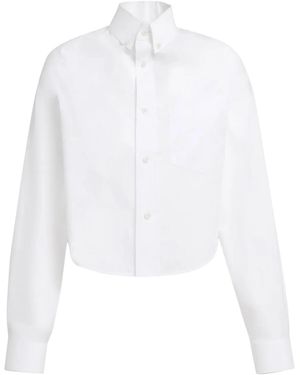 Marni Cropped-Hemd Aus Baumwolle - Weiß