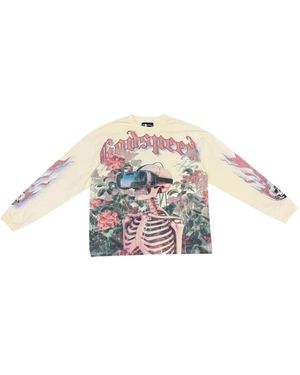 Godspeed Graphic-Print Long-Sleeve T-Shirt - White