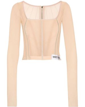 Dolce & Gabbana Kim Dolce&gabbana シアーコルセットトップ - ホワイト