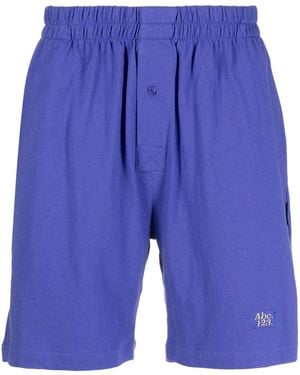 Advisory Board Crystals Logo Print Lounge Shorts - Blue