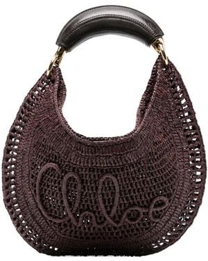 Chloé Banana ラフィア ハンドバッグ - ブラウン