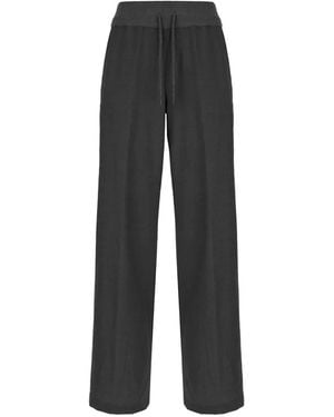Panicale Pantalon Ample À Lien De Resserrage - Noir
