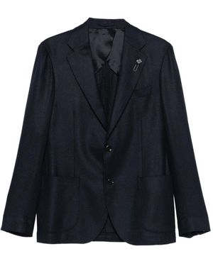 Lardini Panama-Textured Blazer - Blue