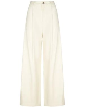 ELEH Corduroy Wide-Leg Trousers - White