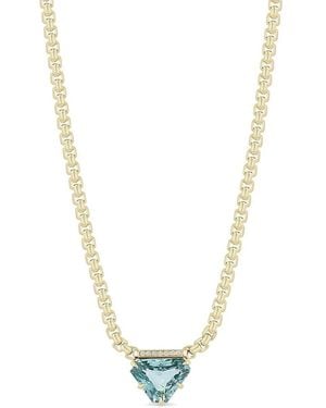 Zoe Chicco 14k Yellow Gold Sapphire And Diamond Necklace - Metallic