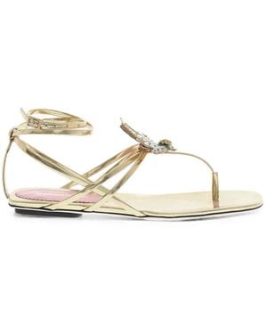 DSquared² Marija Rhinestone-Embellished Sandals - Natural