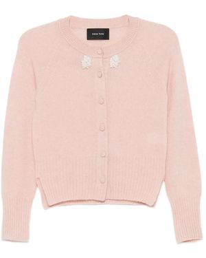 Simone Rocha Verfraaid Kasjmier Vest - Roze
