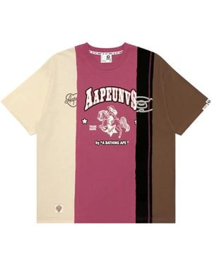 Aape By A Bathing Ape カラーブロック Tシャツ - ピンク