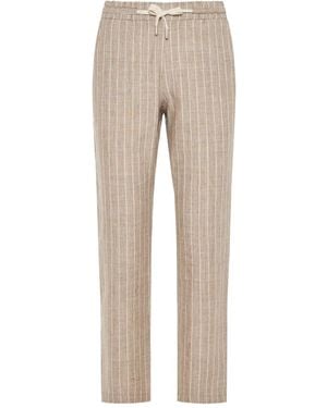 Barba Napoli Pantalones a rayas - Neutro
