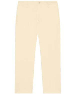 Lardini Flat-Front Cotton-Twill Pants - Natural