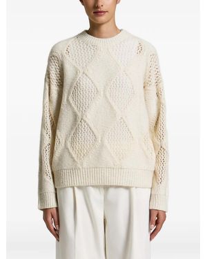 Peserico Pull En Maille À Sequins - Blanc