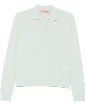 N°21 Polo Con Logo Bordado - Blanco