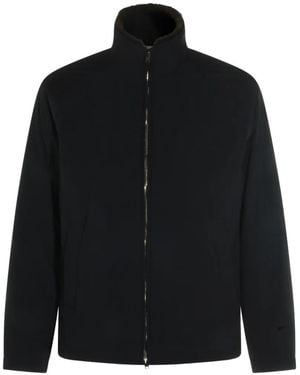 Herno Faux-Fur Trim High-Neck Jacket - Black