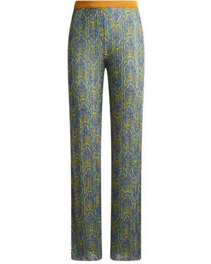 Etro Pantaloni Con Stampa - Verde
