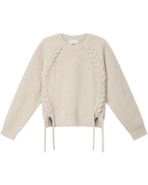 Isabel Marant Tulliam Braided-Detail Sweater - White