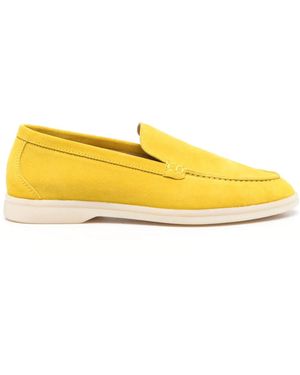 SCAROSSO Suede-Finish Loafers - Yellow
